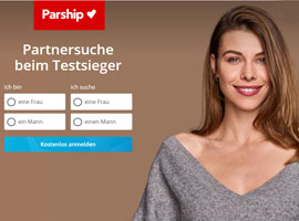 Parship App-Screenshot, so sieht die Startseite aus